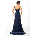 Vestido de noche formal CL3186-2 de la pierna dividida larga azul marino de la gasa de Karin de la tolerancia #